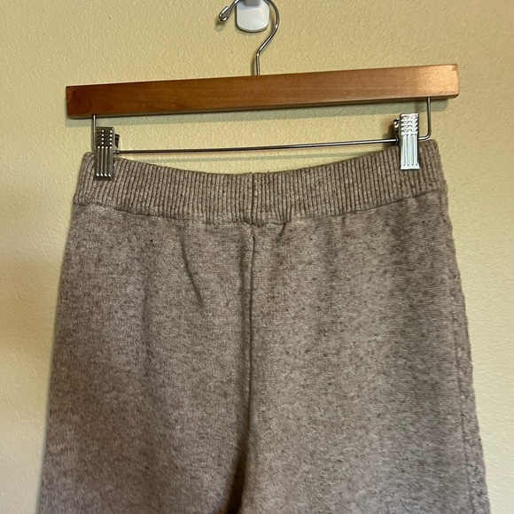 Axes Femme Tan Cable Knit High Rise Cropped Wide Leg Pants S - Picture 8 of 8